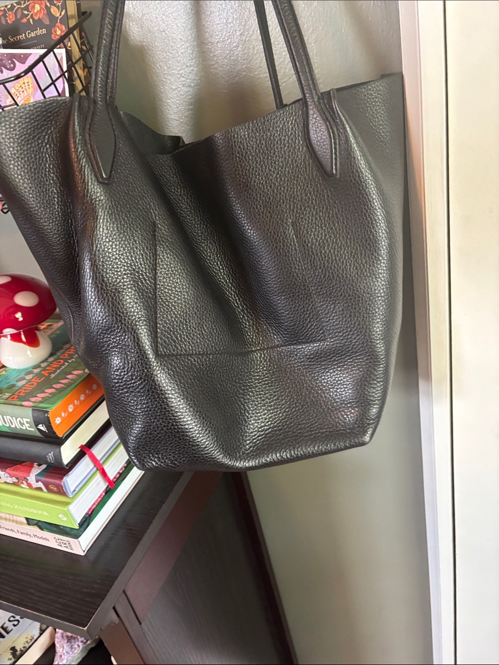 Madewell Black Pebbled Leather “shopper” Tote - Picture 3 of 6